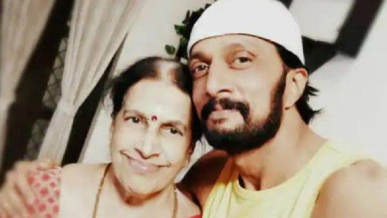 kiccha sudeep, kiccha sudeep's mother,