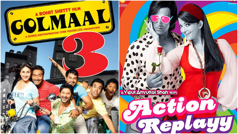 Golmaal 3 vs Action Replayy