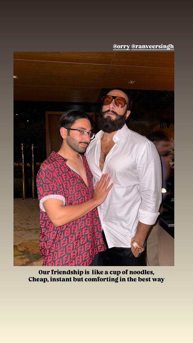 Orry with Ranveer Singh