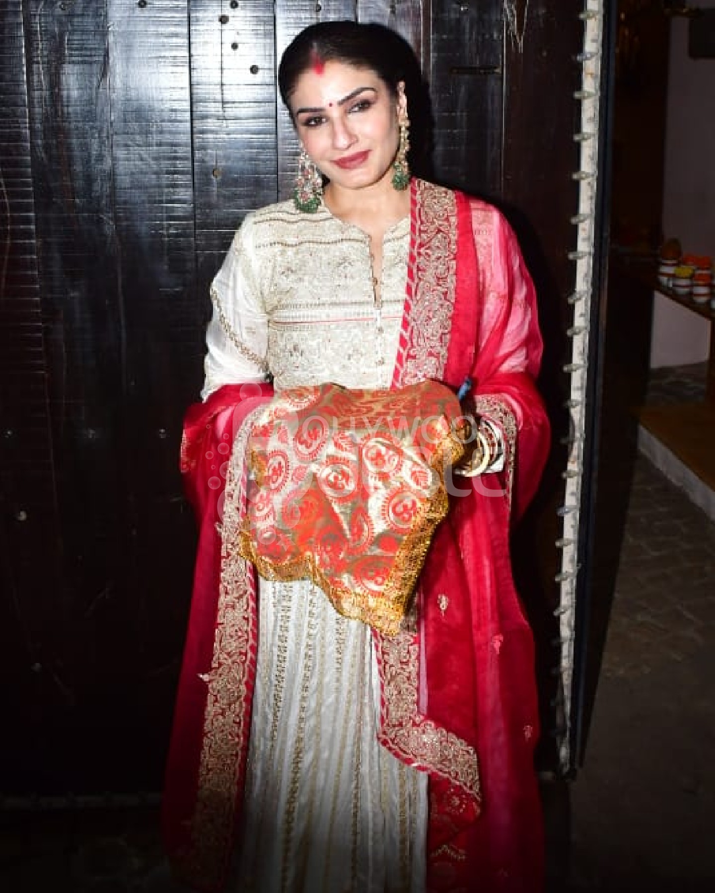 Raveena Tandon at Anil & Sunita Kapoor’s house for Karwa Chauth 2024