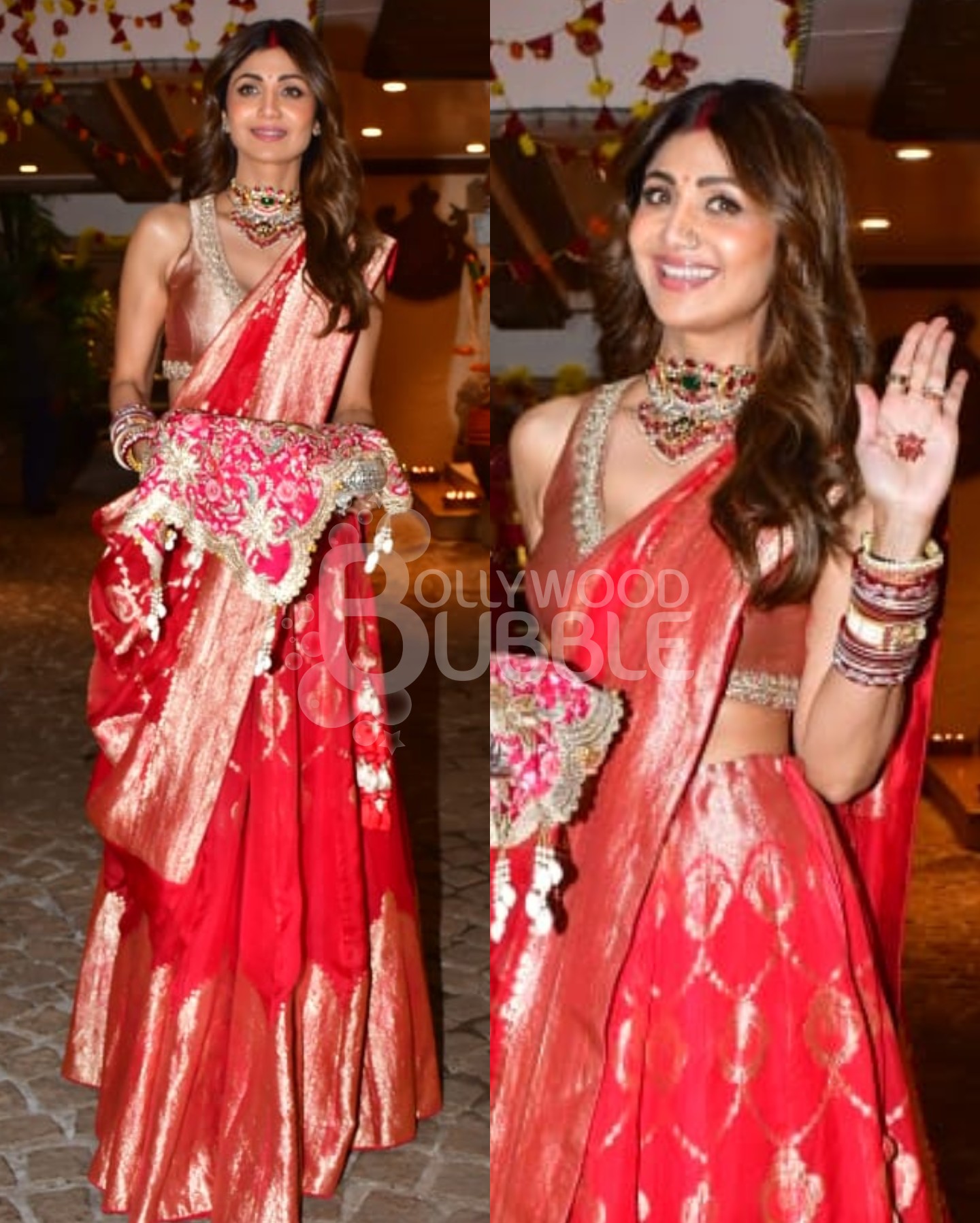 Shilpa Shetty at Anil & Sunita Kapoor’s house for Karwa Chauth 2024