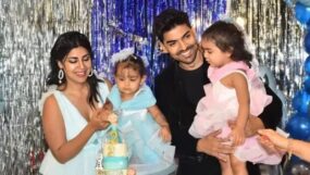 gurmeet choudhary, debina bonnerjee, divisha, divisha's 2nd birthday, birthday girl divisha, gurmeet and debina, gurmeet debina baby girl birthday,