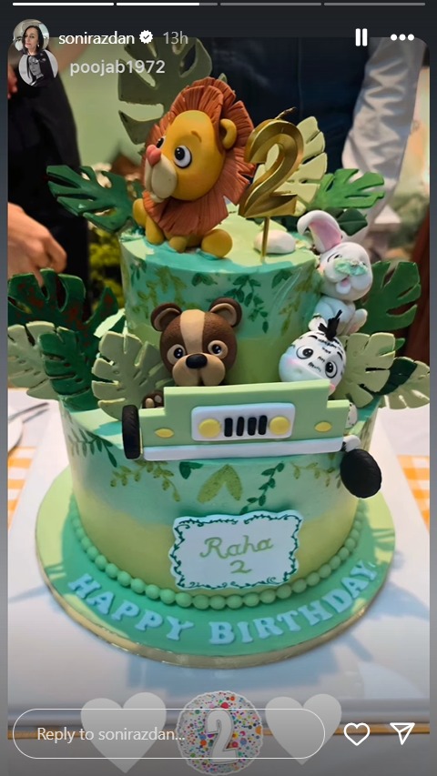 Raha's jungle themed birthday cake